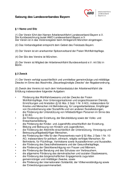 Satzung AWO LV Bayern als pdf - Arbeiterwohlfahrt Landesverband