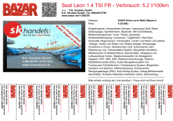 Seat Leon 1.4 TSI FR - Verbrauch: 5.2 l/100km CO2
