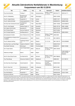 Vorpommern am 01.12.2016 - bei der Zahnärztekammer