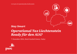 Operational Tax Liechtenstein Ready für den AIA?