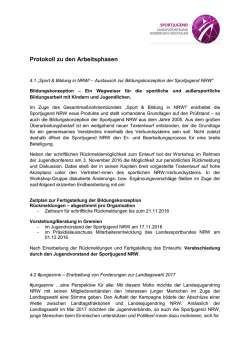 Protokoll zu den Arbeitsphasen