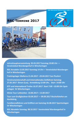 RSC Termine 2017 - RSC Obermosel Wincheringen