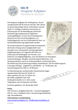Informations-Flyer zu den HA-R
