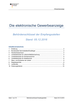 Liste der DVDV-Behördenschlüssel