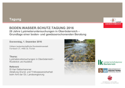 Vortrag DI Karl Seltenhammer - Boden.Wasser.Schutz.Beratung