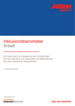 Inklusionsbarometer Arbeit - Handelsblatt Research Institute