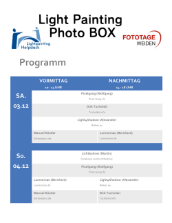 Programm - Fototage Weiden