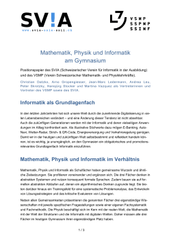 Mathematik, Physik und Informatik am Gymnasium