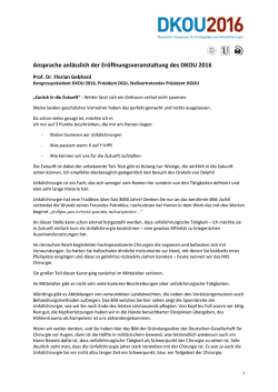 Rede von Prof. Dr. Florian Gebhard