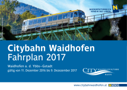 Citybahn Waidhofen Fahrplan 2017
