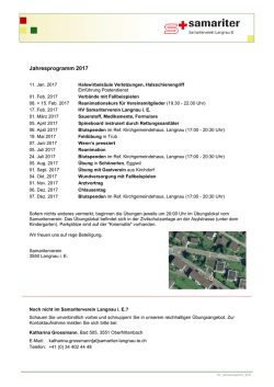 Jahresprogramm 2017 - Samariterverein Langnau i. E.