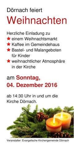 D&ouml;rnach feiert Weihnachten 2016 DL