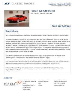 Ferrari 328 GTB (1988) Preis auf Anfrage