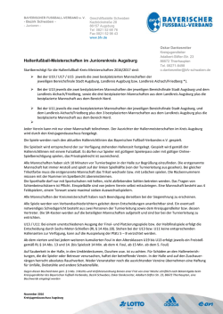 Hallenfu&szlig;ball-Meisterschaften im Juniorenkreis Augsburg
