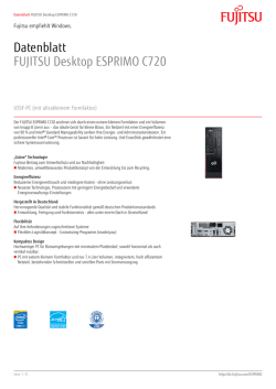Datenblatt FUJITSU Desktop ESPRIMO C720