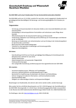 Stellenausschreibung HIB Bielefeld 2016