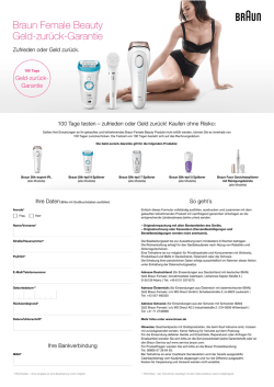 Braun Female Beauty Geld-zurück