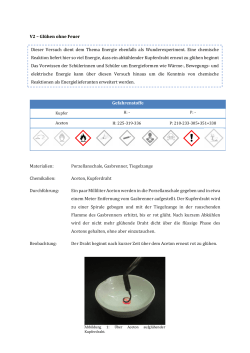 Gl&uuml;hen ohne Feuer - Unterrichtsmaterialien Chemie