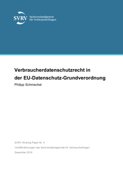 Dokument herunterladen - Sachverst&auml;ndigenrat f&uuml;r Verbraucherfragen