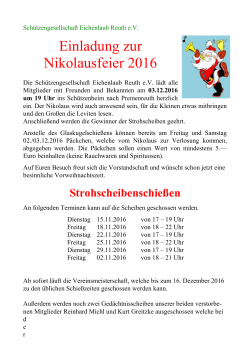 Einladung zur Nikolausfeier 2016