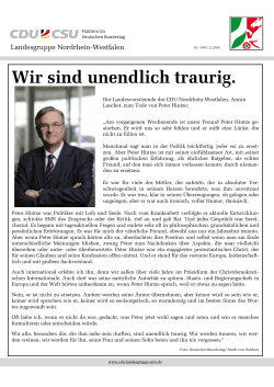 Newsletter CDU-Landesgruppe NRW vom