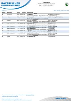 DJK Waldberg Alle Vereinsspiele in der Übersicht Zeit: 04.12