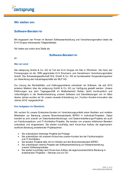 Software-Berater - E+H Versicherungsmakler GmbH