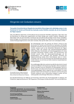 Informationen &uuml;ber das Projekt "Attentional Microphone"
