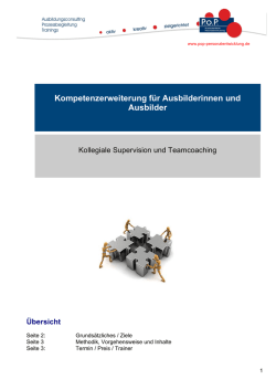 Info - POP - Praxisorientierte Personalentwicklung