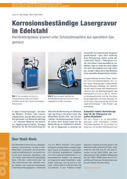 Korrosionsbeständige Lasergravur in Edelstahl - mobil
