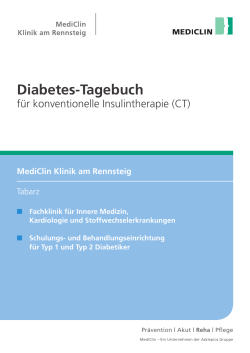 Diabetes-Tagebuch für konventionelle Insulintherapie (CT)