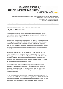 Du, Gott, siehst mich