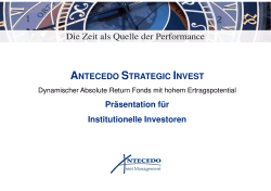 antecedo strategic invest - MMD