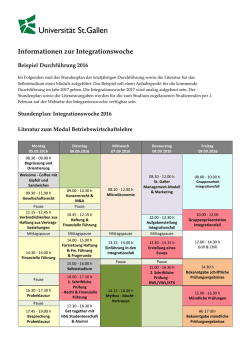 Informationen zur Integrationswoche