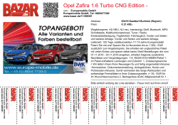Opel Zafira 1.6 Turbo CNG Edition - Verbrauch: 3.25 kg