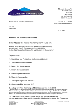 Hiermit lad - Mountain Sports eV