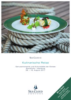 Kulinarische Reise - SEA CLOUD CRUISES