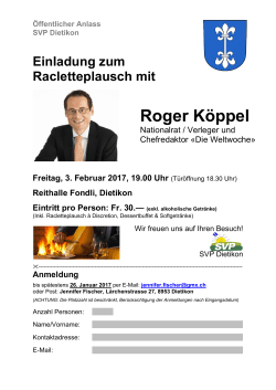 Roger Köppel - SVP Dietikon