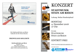 KONZERT - Stadtmusik Stein am Rhein