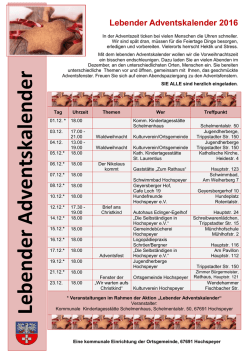 Lebender Adventskalender