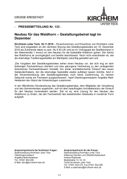 Neubau für das Waldhorn – Gestaltungsbeirat tagt im Dezember