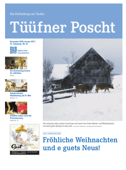 Fröhliche Weihnachten und e guets Neus!