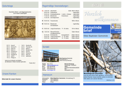 Herzlich willkommen - Bibel Baptisten Gemeinde