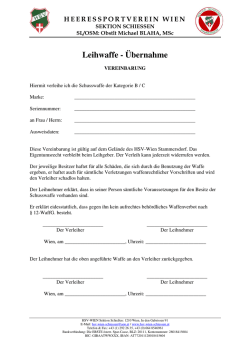 Leihwaffe - Übernahme