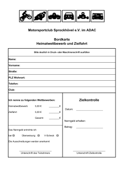 Bordkarte - MSC Sprockhövel eV im ADAC