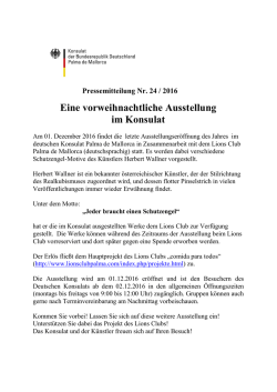 Eine vorweihnachtliche Ausstellung im Konsulat