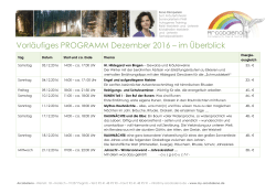 Programmausblick Dezember 2016
