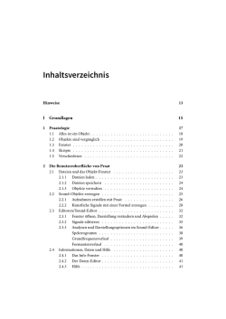 Inhaltsverzeichnis