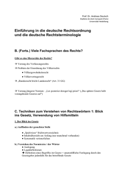 Einf&uuml;hrung in die Rechtsterminologie - RZ User