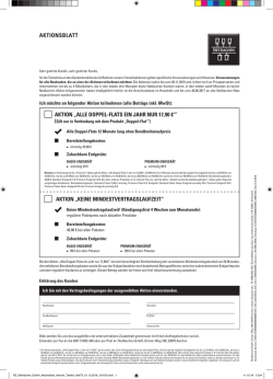 AKTIONSBLATT AKTION „ALLE DOPPEL